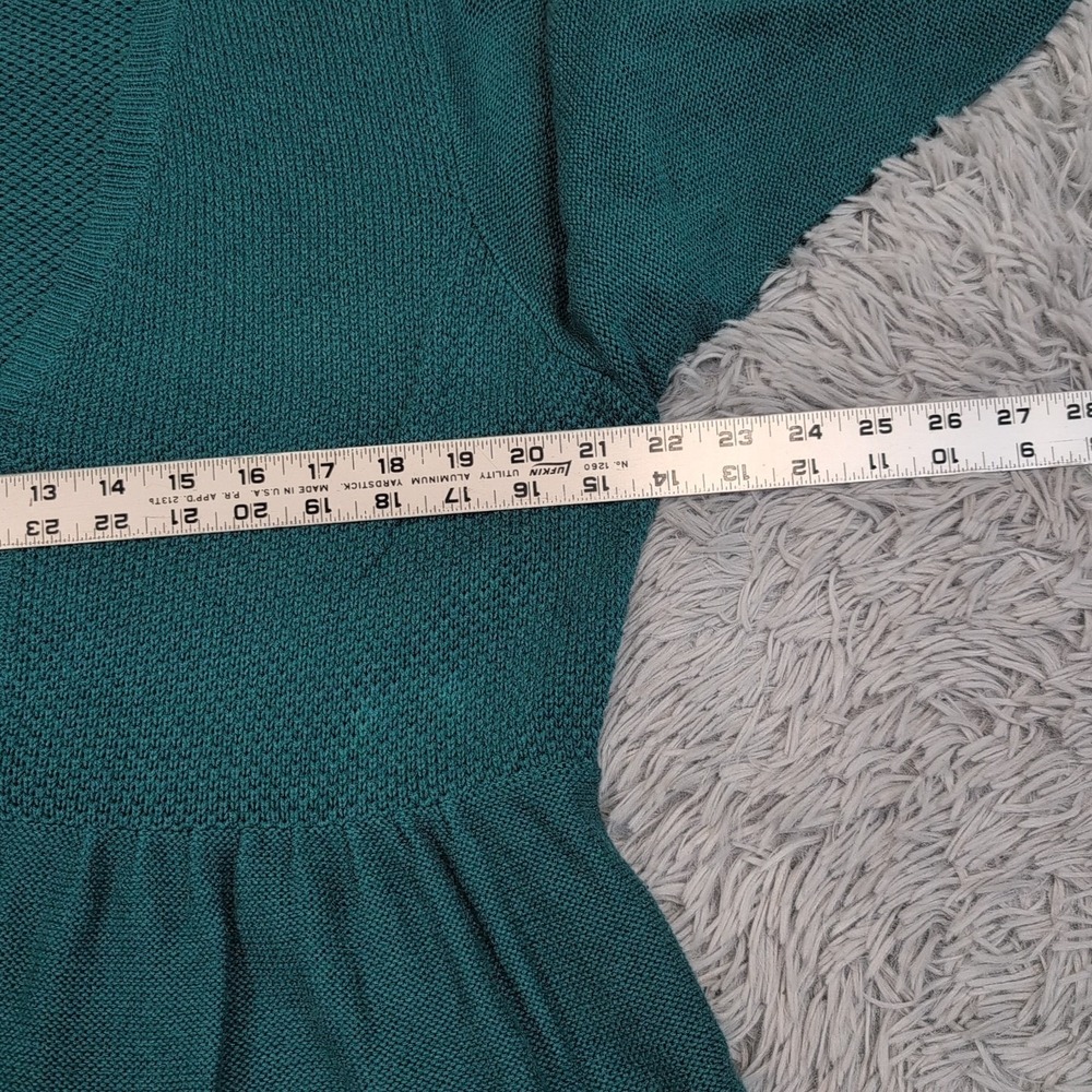 Eddie Bauer Sweater Womens XXL Green Cardigan Silk Blend Button Up Preppy Comfy - Picture 3 of 9